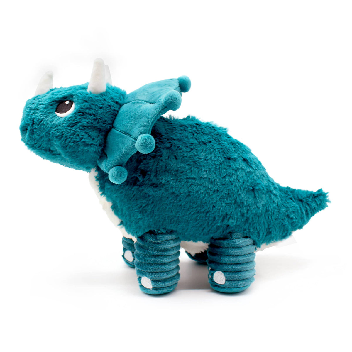 LES PTIPOTOS - 40 cm Plüsch Mama & Baby Triceratops blau