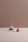 Kids Concept - Stapelringe Edvin 12M+: 10,3x10,3x19 cm / Ab 12 Monate / MDF, Schima wood