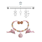 Sindibaba - Häkel Delphin Kinderwagenkette groß Farbe rosa