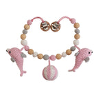 Sindibaba - Häkel Delphin Kinderwagenkette groß Farbe rosa