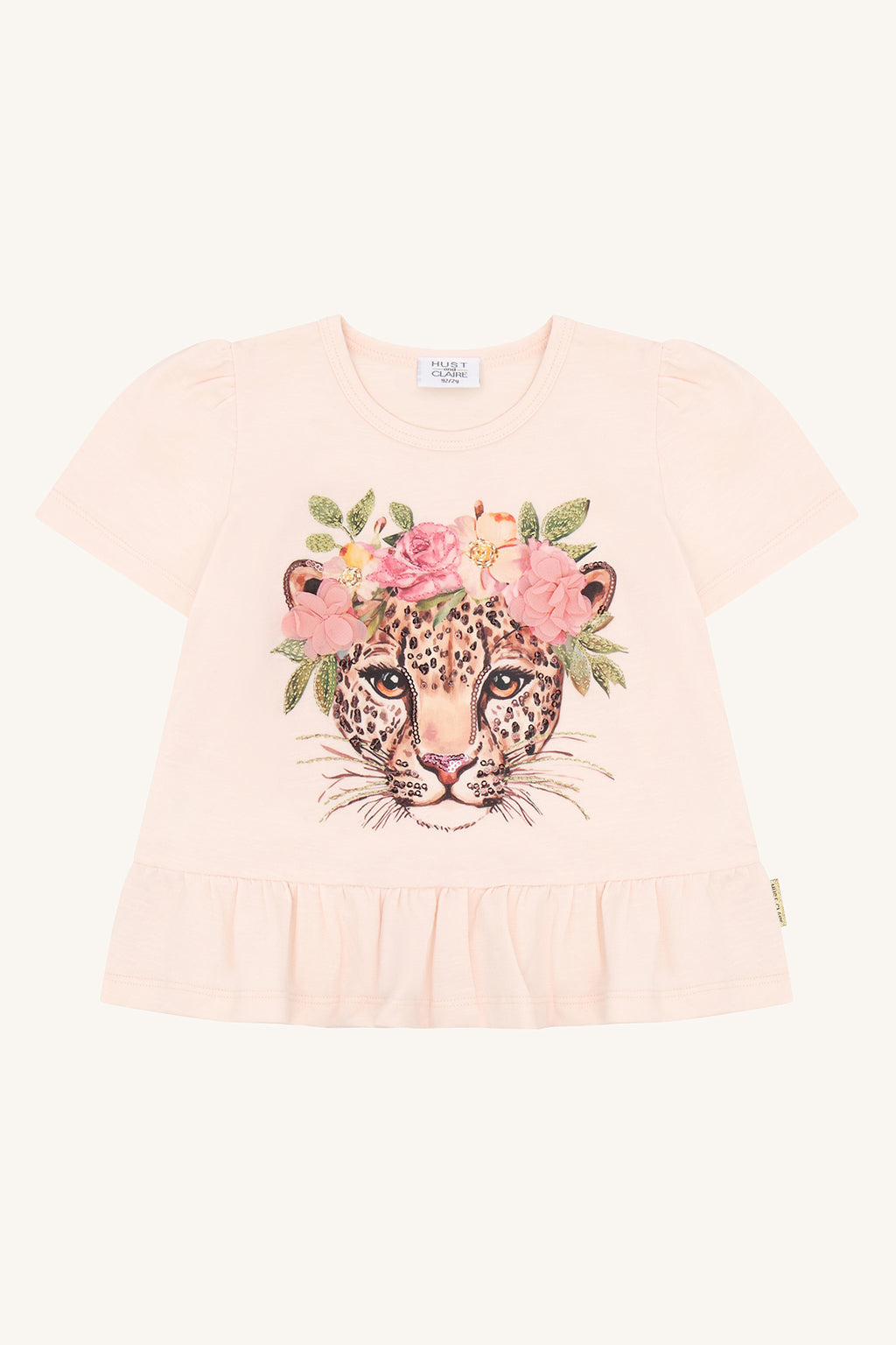 Hust & Claire HCAlma Leo Shirt mit Rüschen und coolem Leoprint