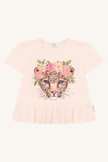 Hust & Claire HCAlma Leo Shirt mit Rüschen und coolem Leoprint
