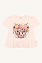 Hust & Claire HCAlma Leo Shirt mit Rüschen und coolem Leoprint