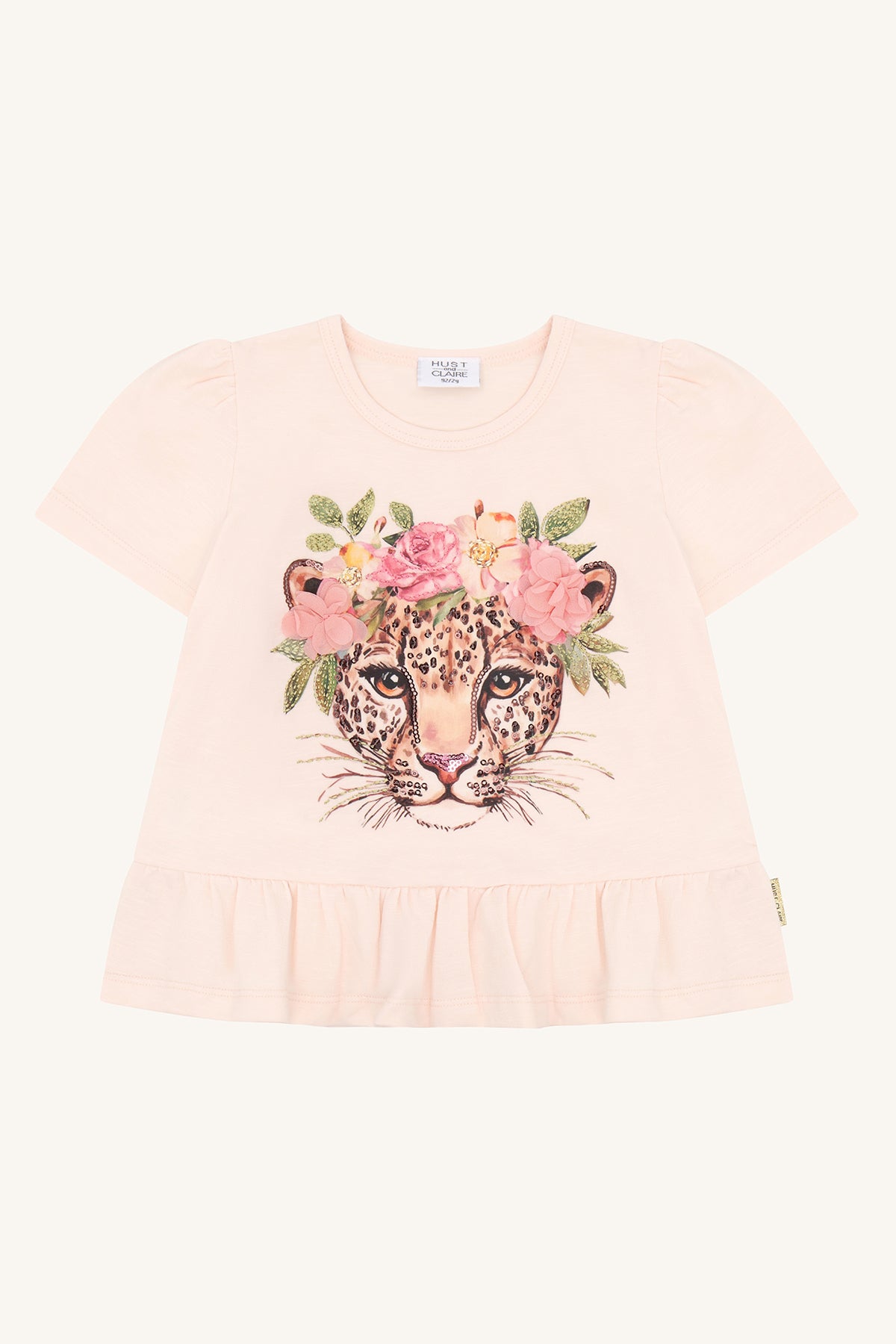 Hust & Claire HCAlma Leo Shirt mit Rüschen und coolem Leoprint