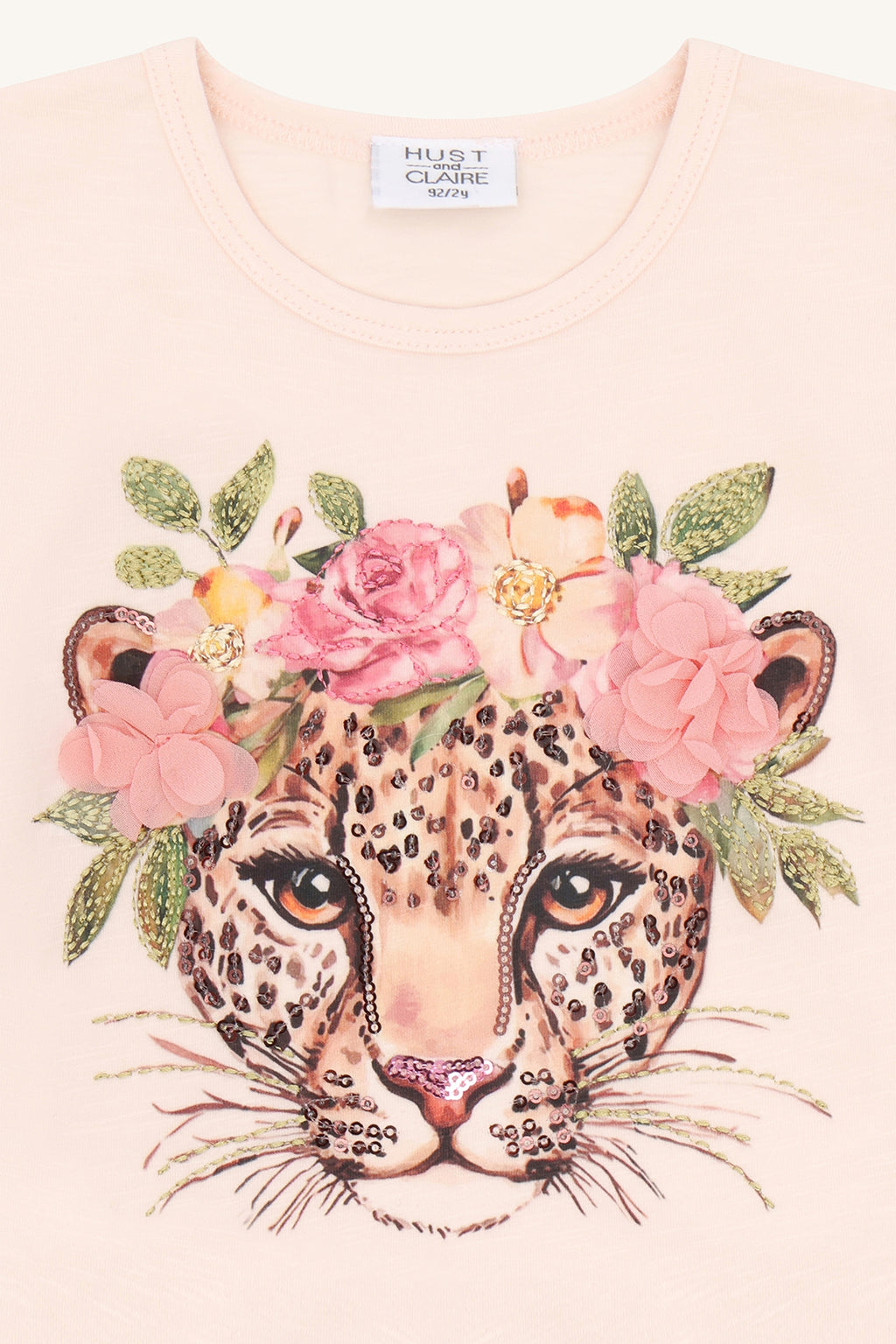 Hust & Claire HCAlma Leo Shirt mit Rüschen und coolem Leoprint