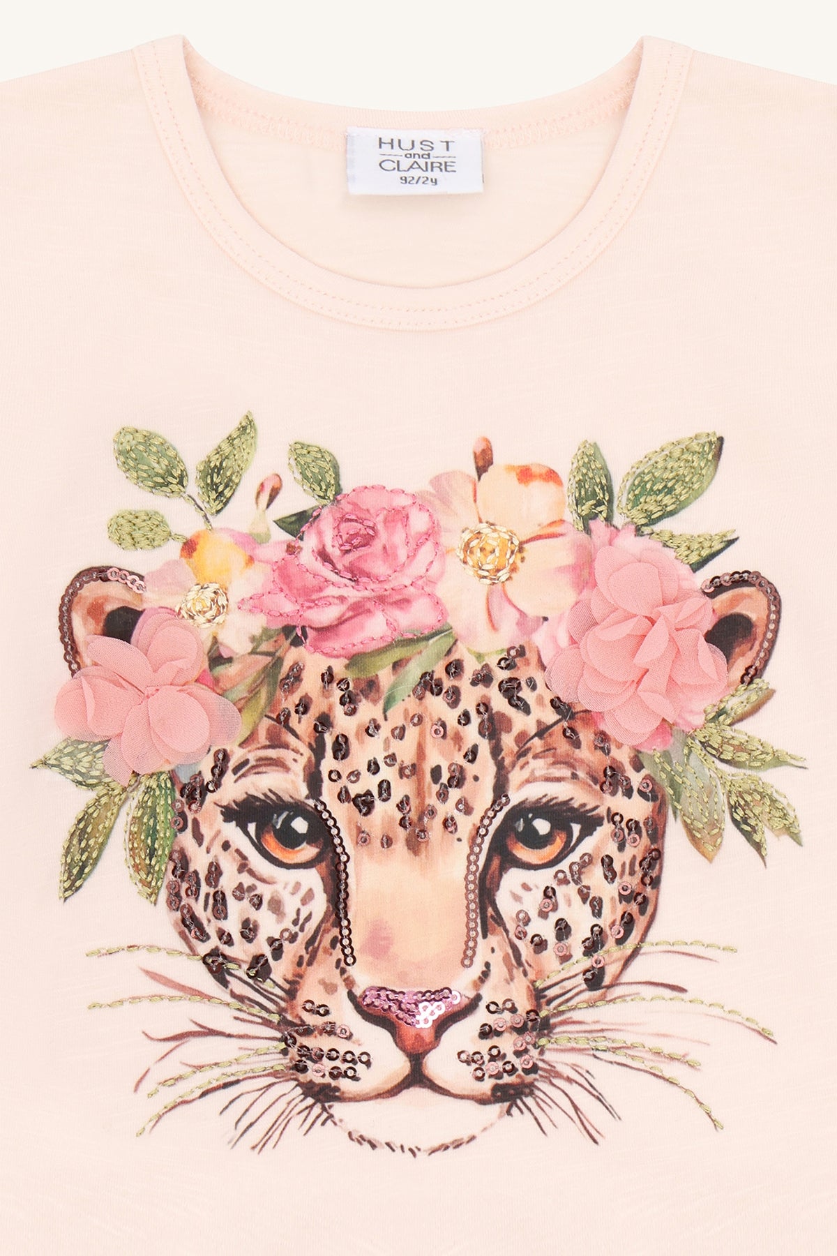 Hust & Claire HCAlma Leo Shirt mit Rüschen und coolem Leoprint