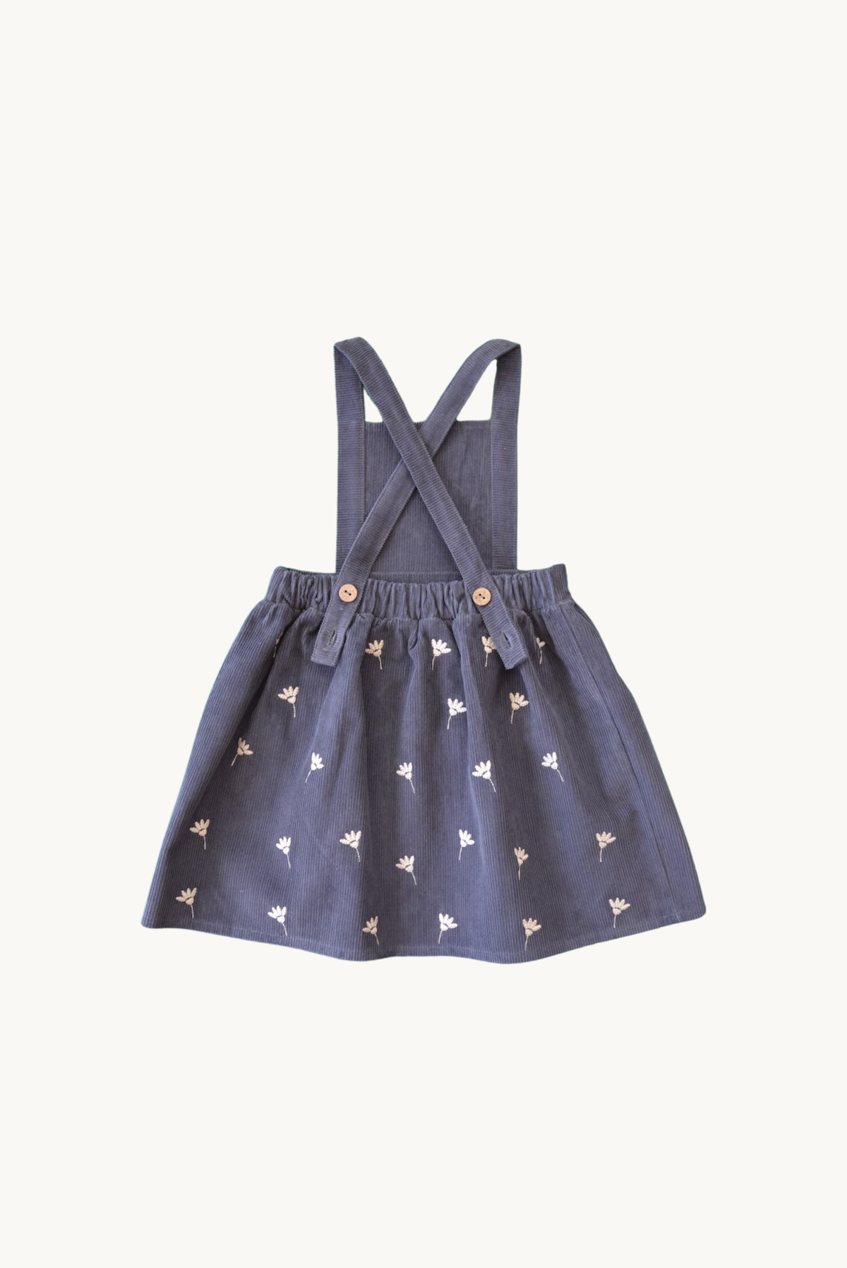 Eli und Nev - Baby Träger Cordkleid mit Blumenstickerei