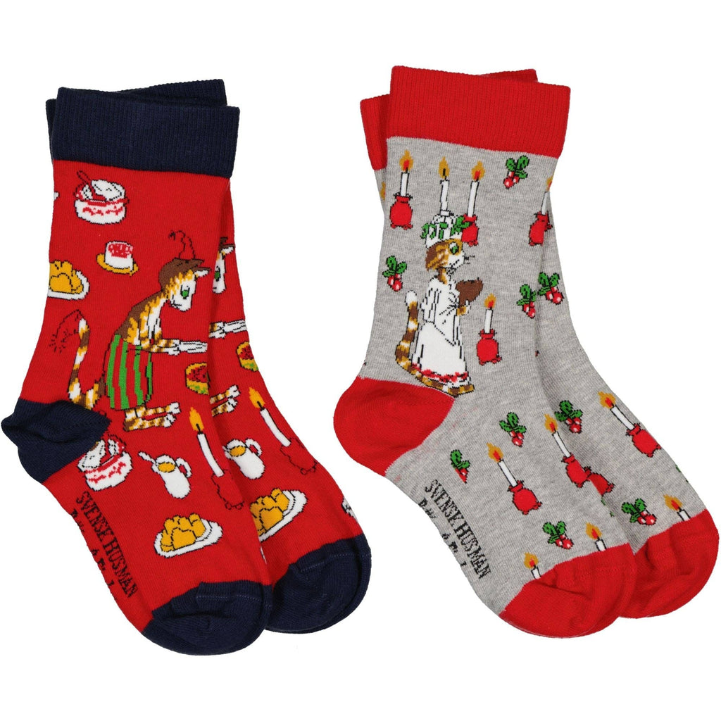 Socken, 2er-Pack: Pettson und Findus – Weihnachten: 28-30