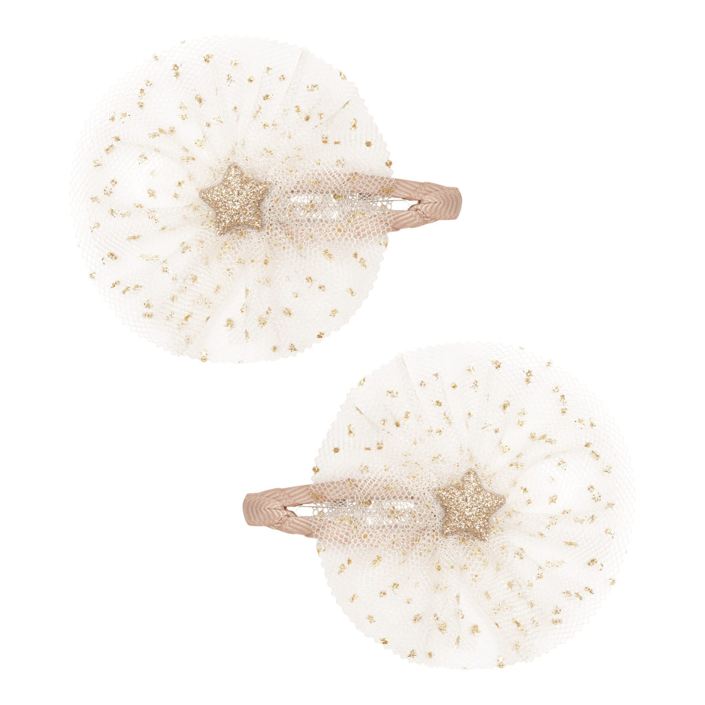 Mimi und Lula Ballerina star clip - Haarspängchen mit Tüll ivory