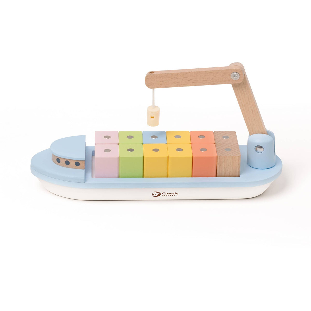 Classic World Magnetspiel Frachtschiff: 28,5x9x15 cm / Ab 2 Jahre