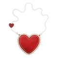 Mimi und Lula Scalloped heart bag -  Herztasche rot
