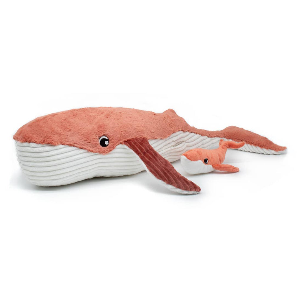 LES PTIPOTOS - Riesenwal mit Baby Kuscheltier Terrakotta 80 cm