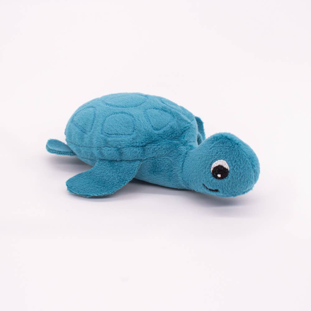 LES PTIPOTOS - 30CM MUM&BABY TURTLE PLÜSCH BLAU