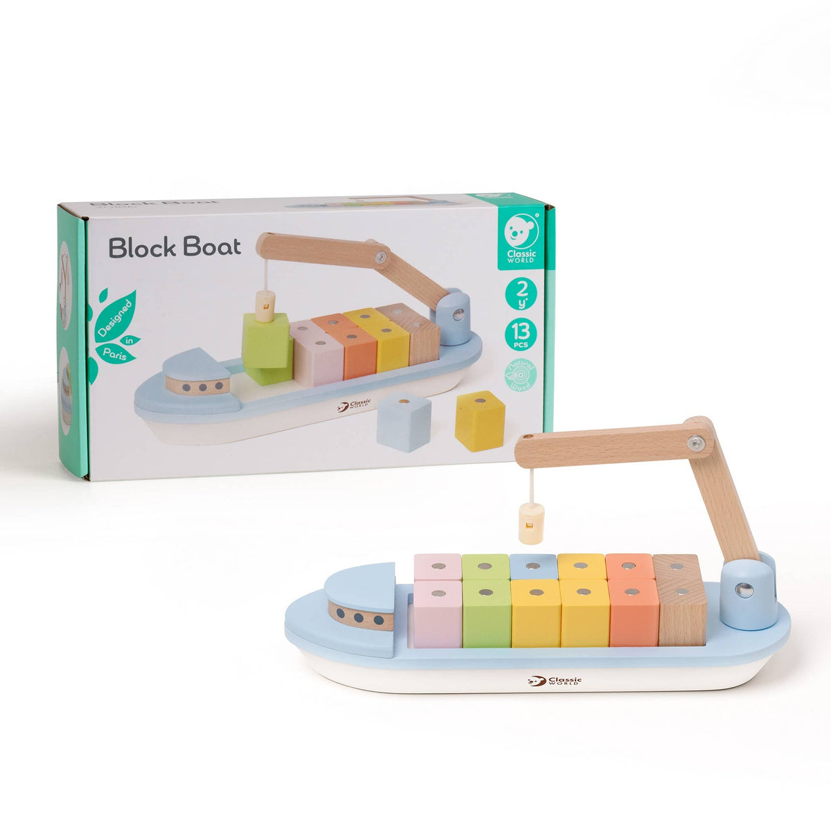 Classic World Magnetspiel Frachtschiff: 28,5x9x15 cm / Ab 2 Jahre