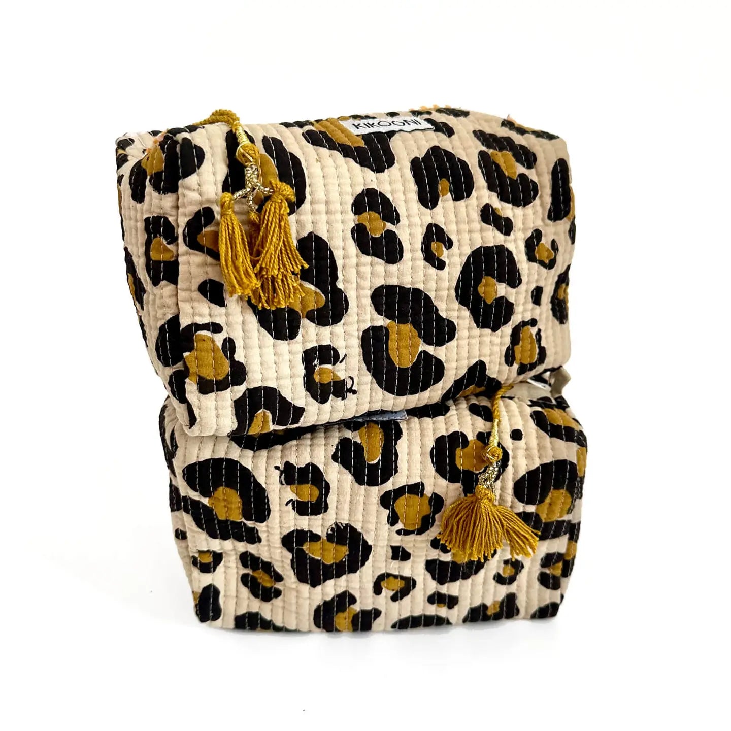 Handgemachte kleine Kosmetiktasche "Oh Leo" kikooni