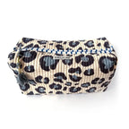 Handgemachte Kosmetiktasche groß "Blue Leo" kikooni