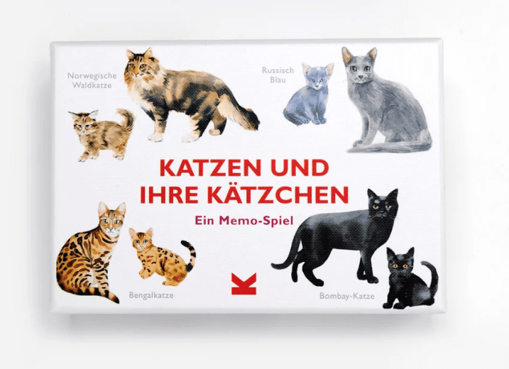 LAURENCE KING VERLAG - Memo Spiel Katzen und Ihre Kätzchen ab 4 Jahren