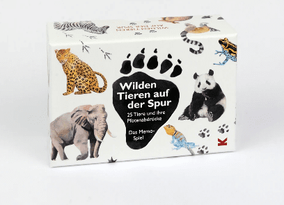 LAURENCE KING VERLAG - Wilden Tieren auf der Spur - 25 Tiere und ihre Pfotenabdrücke Memory Spiel