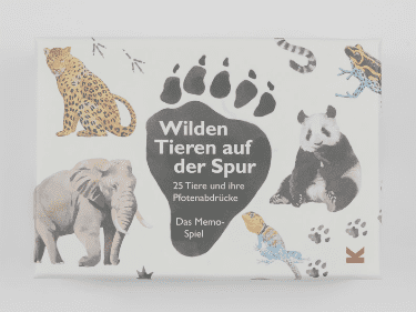 LAURENCE KING VERLAG - Wilden Tieren auf der Spur - 25 Tiere und ihre Pfotenabdrücke Memory Spiel