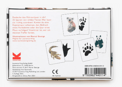 LAURENCE KING VERLAG - Wilden Tieren auf der Spur - 25 Tiere und ihre Pfotenabdrücke Memory Spiel