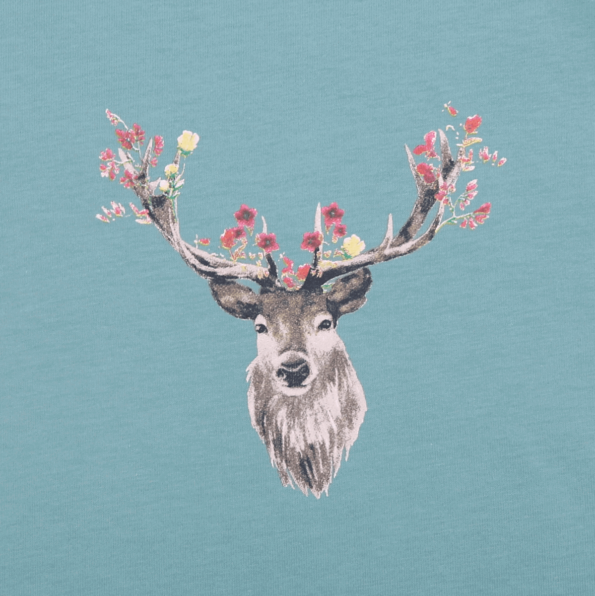 ENFANT TERRIBLE - Shirt mit Hirschdruck Farbe türkis reduziert!