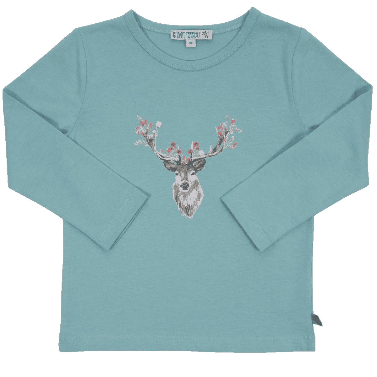 ENFANT TERRIBLE - Shirt mit Hirschdruck Farbe türkis reduziert!