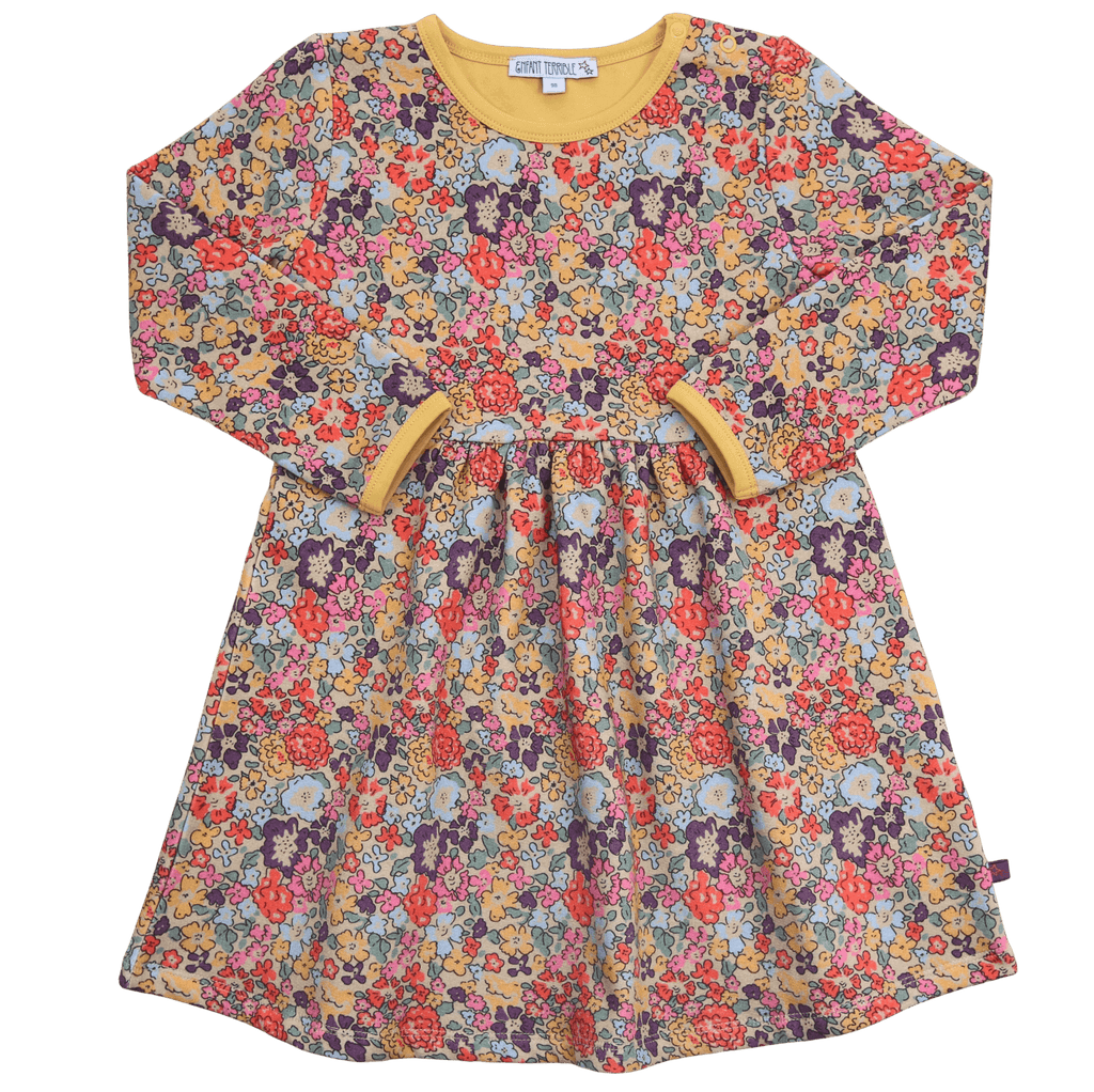 ENFANT TERRIBLE - Sweatkleid mit Blumendruck in curry  reduziert!