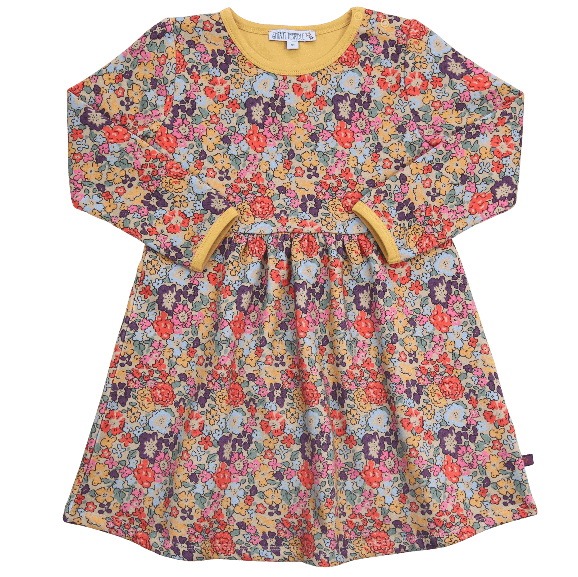 ENFANT TERRIBLE - Sweatkleid mit Blumendruck in curry  reduziert!