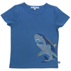 ENFANT TERRIBLE - Shirt mit Haistickerei in jeansblue -40% reduziert