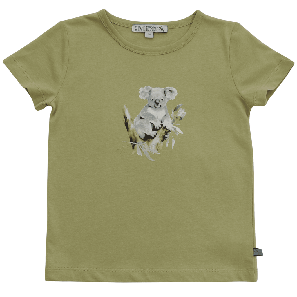 ENFANT TERRIBLE - Biobaumwolle Shirt mit Koala Druck in pale-green