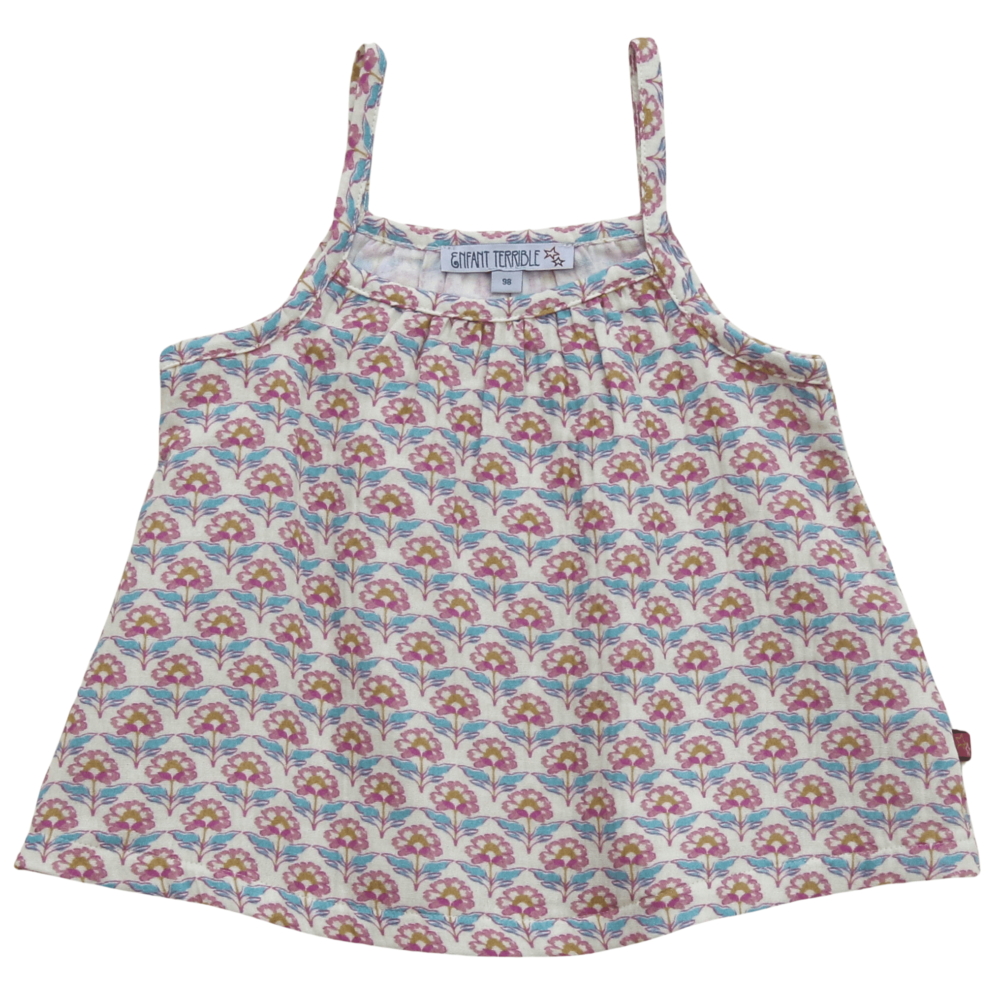 ENFANT TERRIBLE - Musseline Trägertop mit Lotusblumendruck Farbe light sun-rosewood