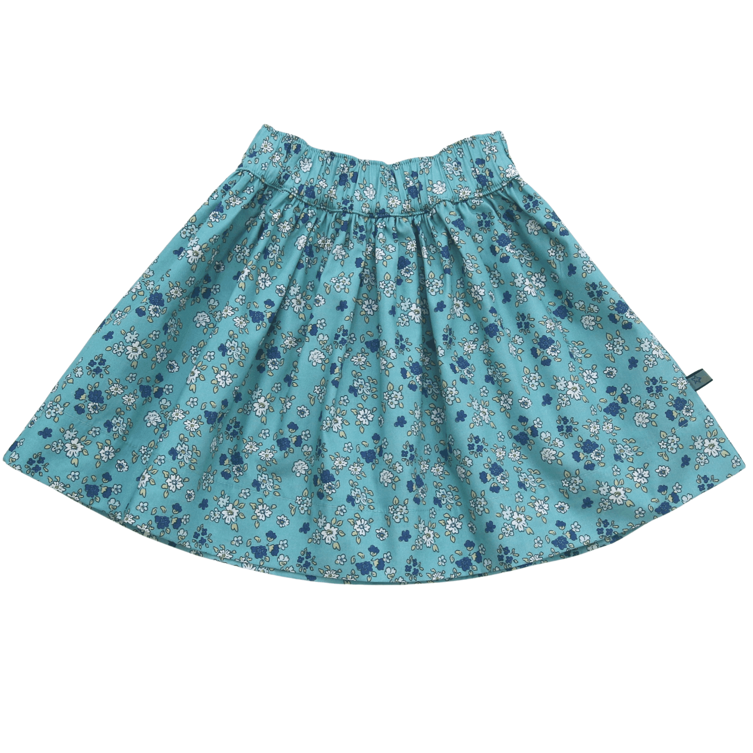 ENFANT TERRIBLE - Wenderock mit Unterwasser und Miniblümchendruck in türkis/blau -40% reduziert!