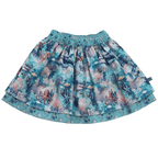 ENFANT TERRIBLE - Wenderock mit Unterwasser und Miniblümchendruck in türkis/blau -40% reduziert!