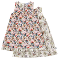 ENFANT TERRIBLE - Wendekleid mit Proteablumen und Koaladruck in Farbe light sun/pale green