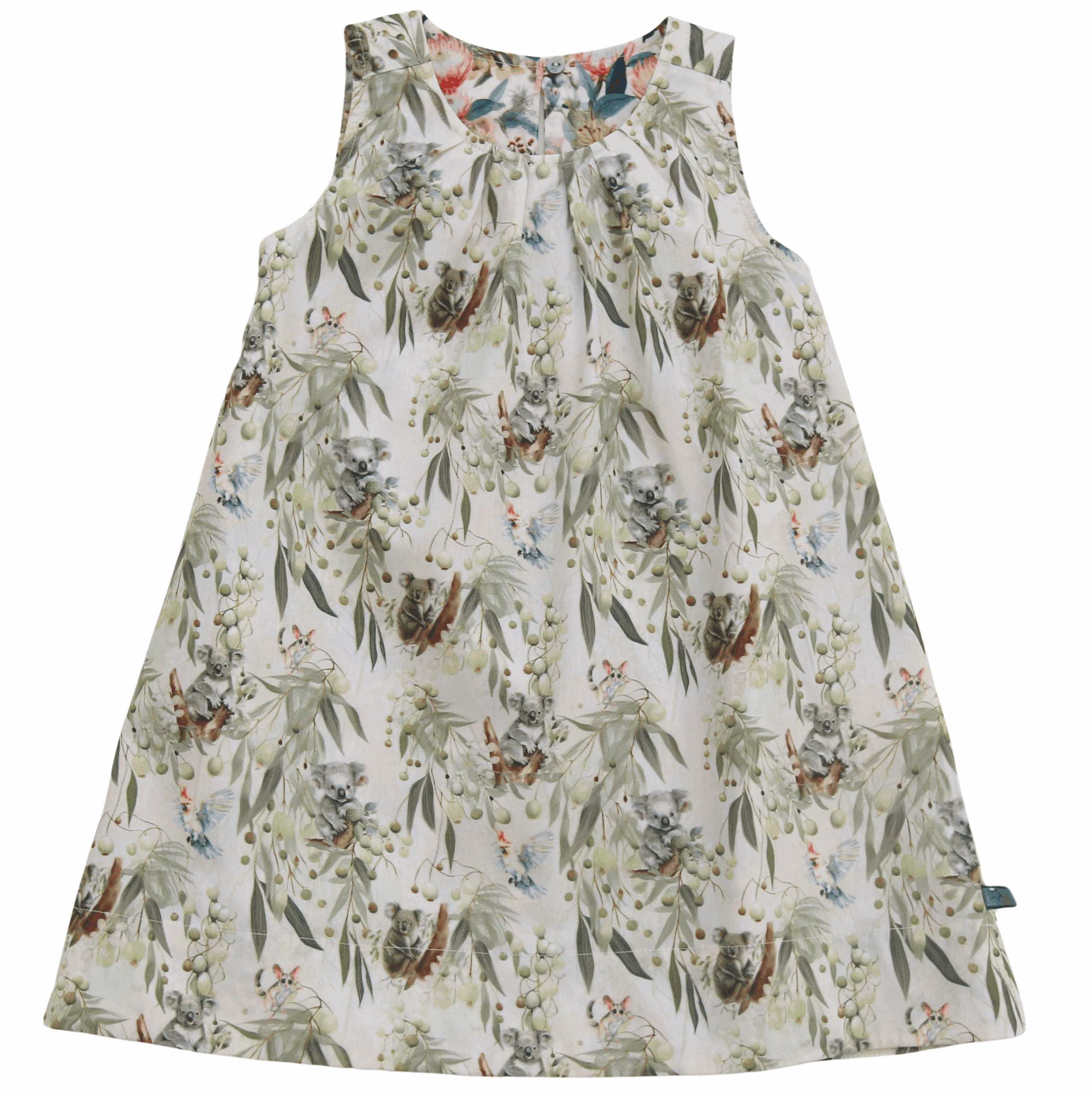 ENFANT TERRIBLE - Wendekleid mit Proteablumen und Koaladruck in Farbe light sun/pale green