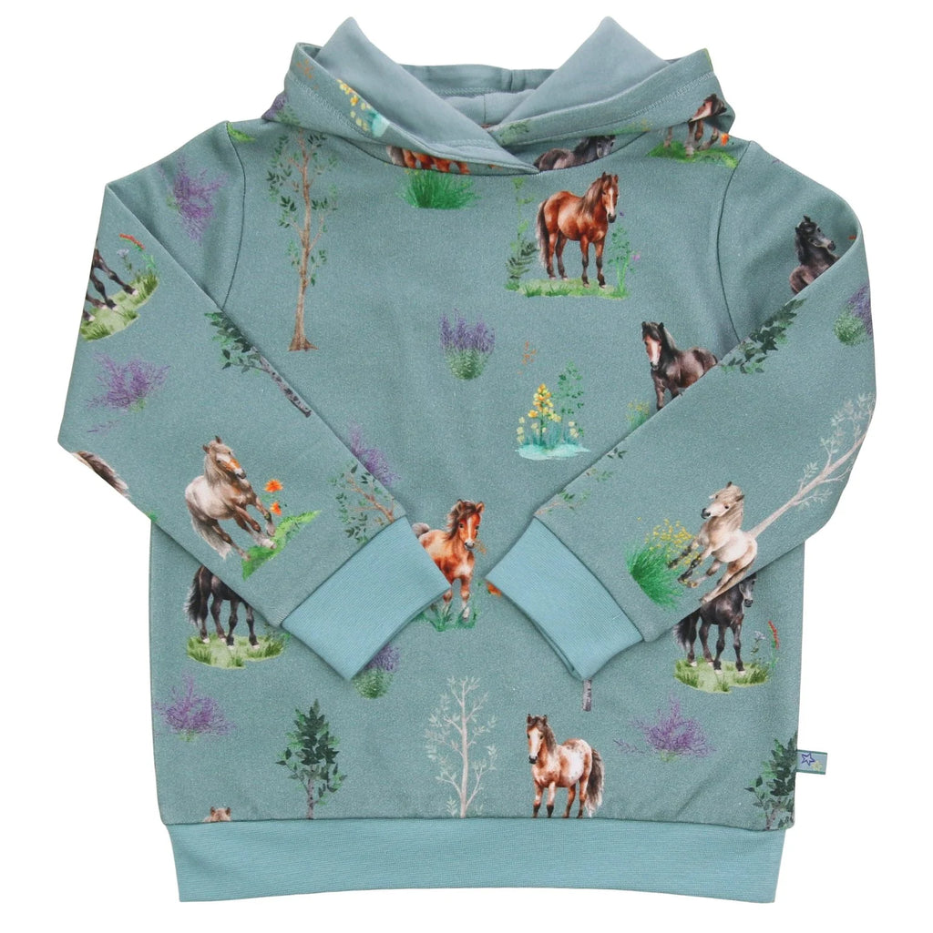 ENFANT TERRIBLE - Hoodie Sweatshirt Ponydruck in light ocean-ecru