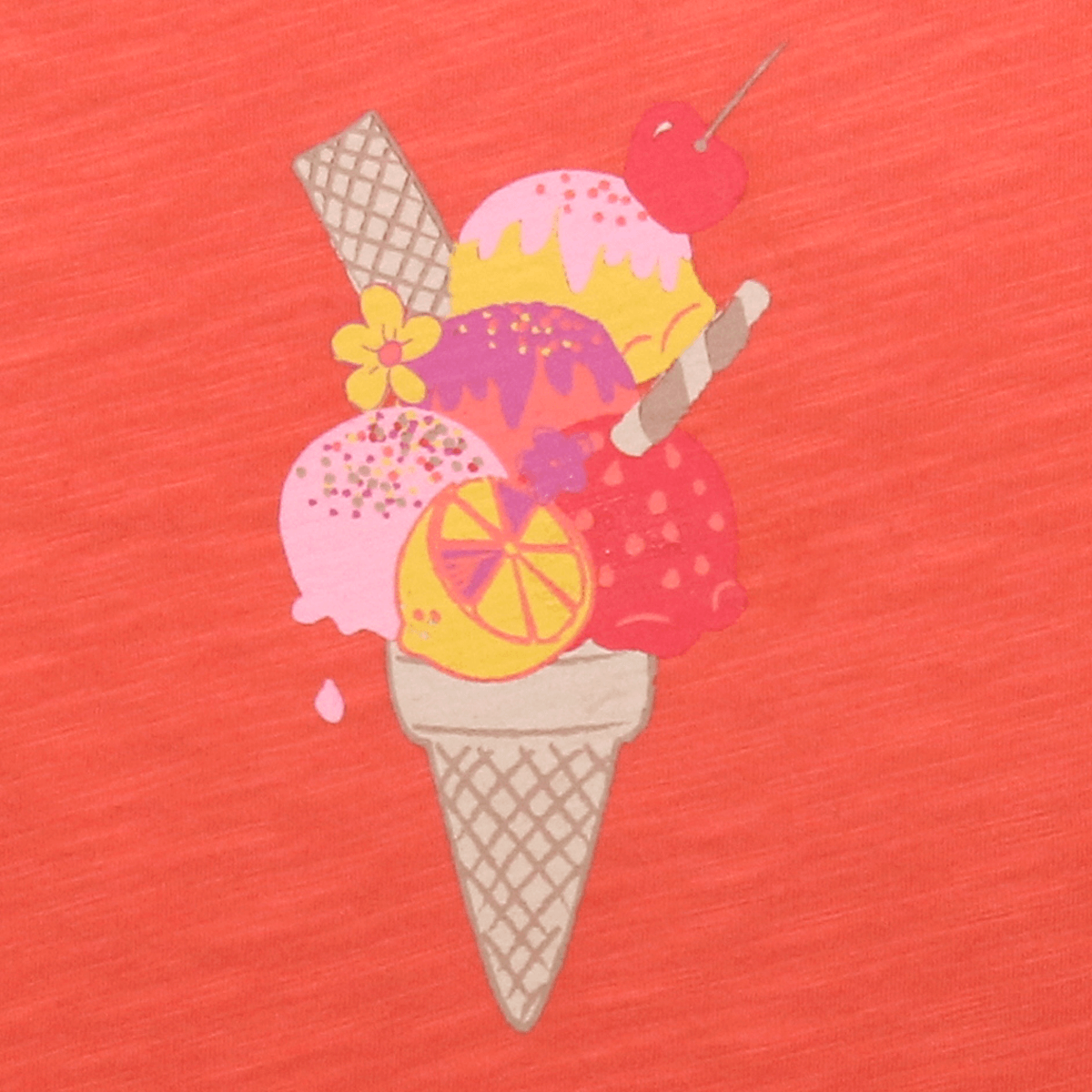 ENFANT TERRIBLE - Shirt mit Eisdruck in mandarin
