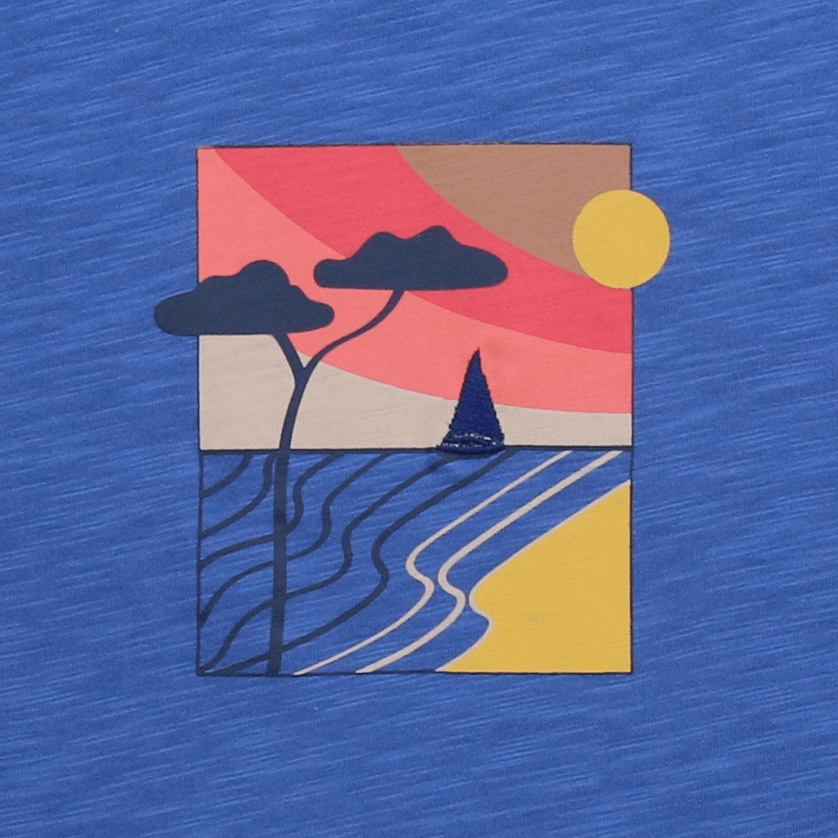ENFANT TERRIBLE - Shirt mit Stranddruck in sky blue