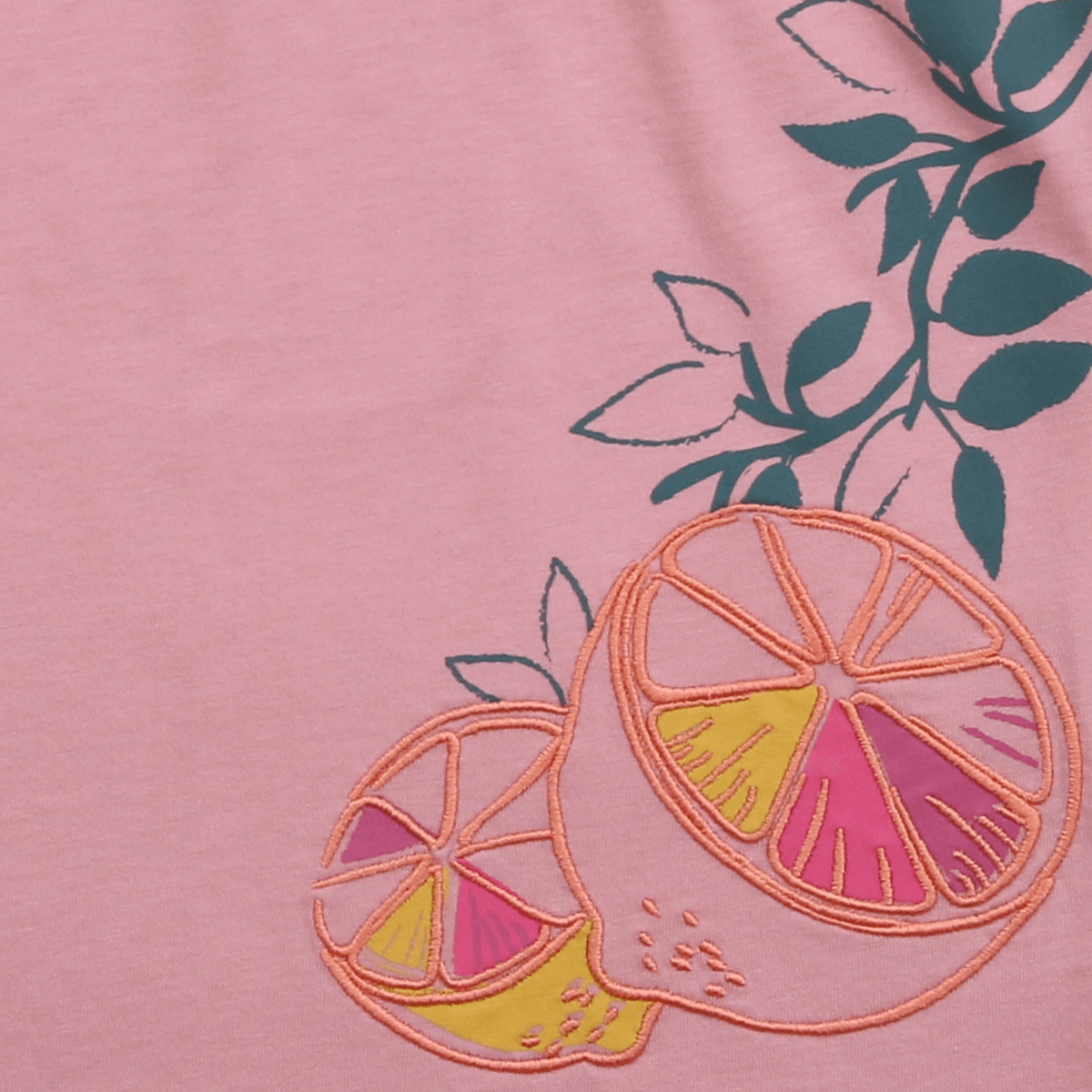 ENFANT TERRIBLE - Top mit Zitronendruck/Stickerei in light rose