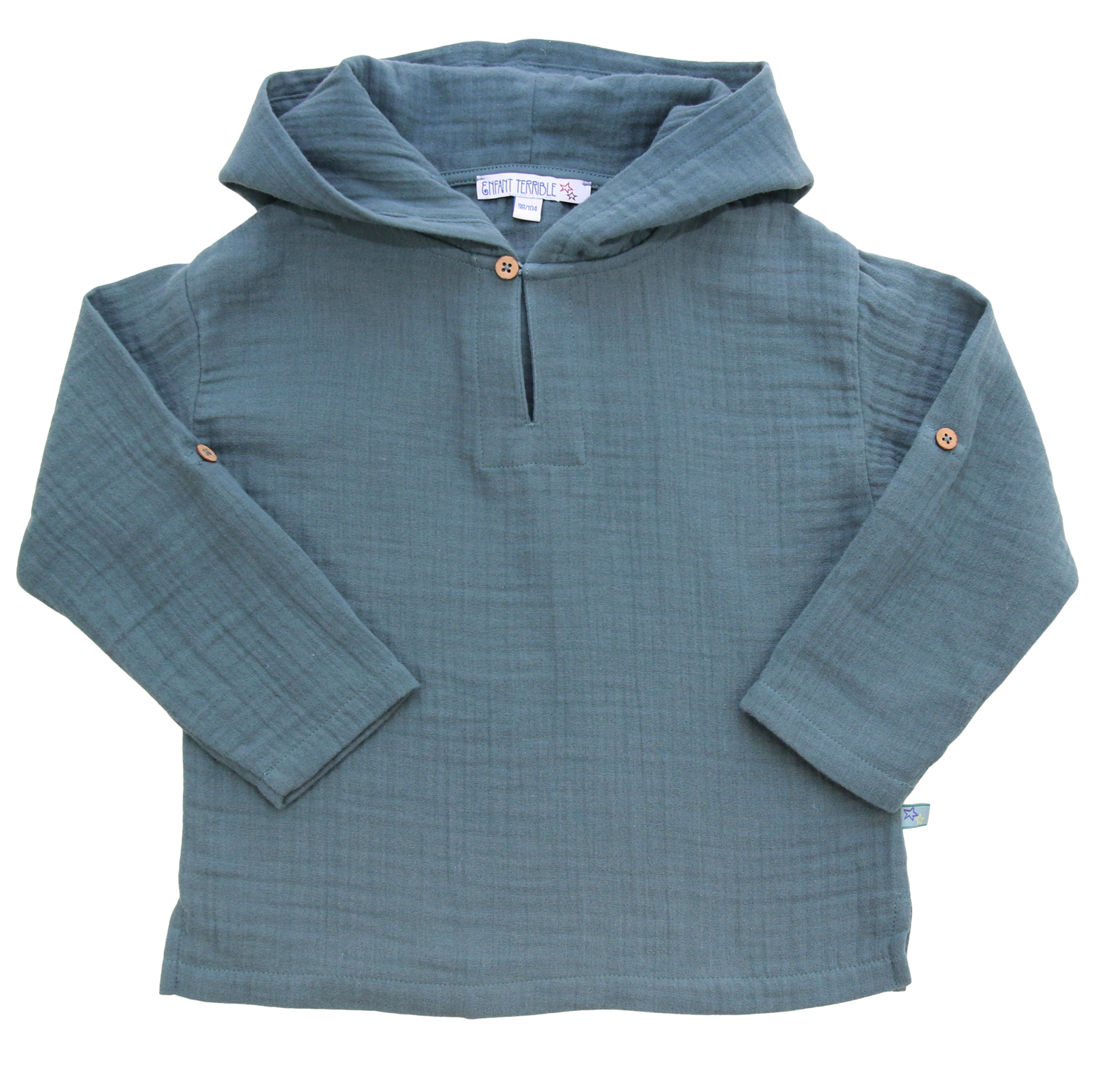 ENFANT TERRIBLE - Musselin Hoodie in sea green