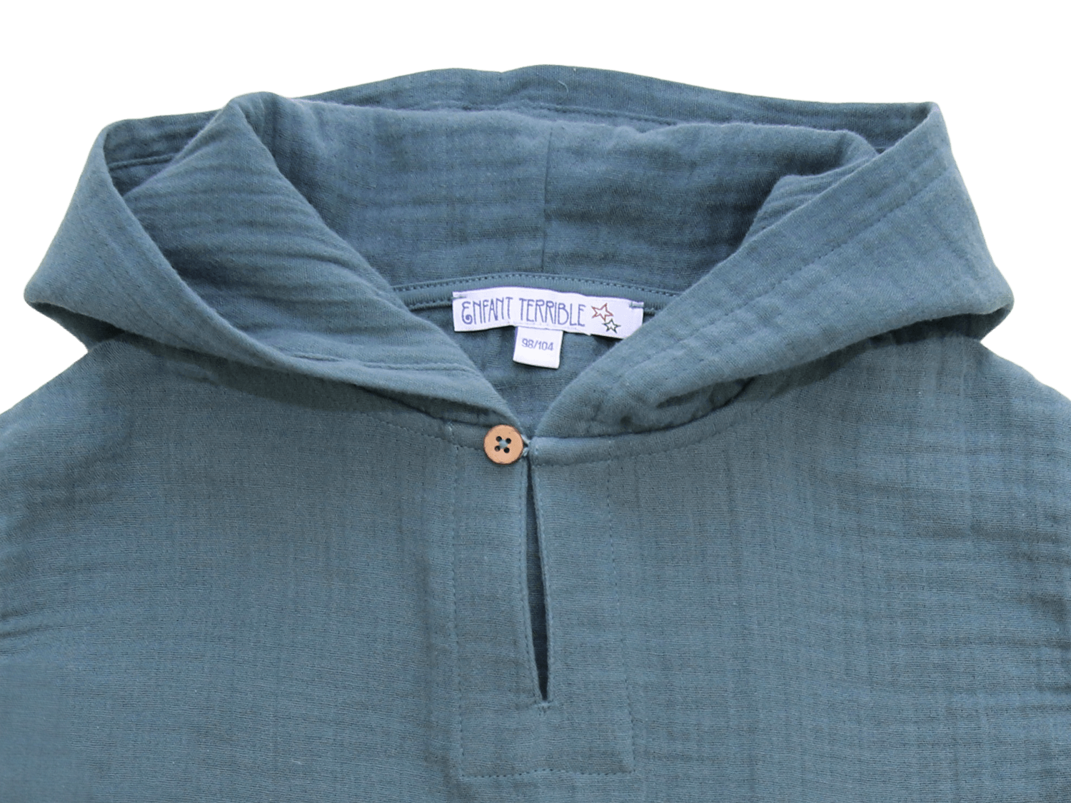 ENFANT TERRIBLE - Musselin Hoodie in sea green