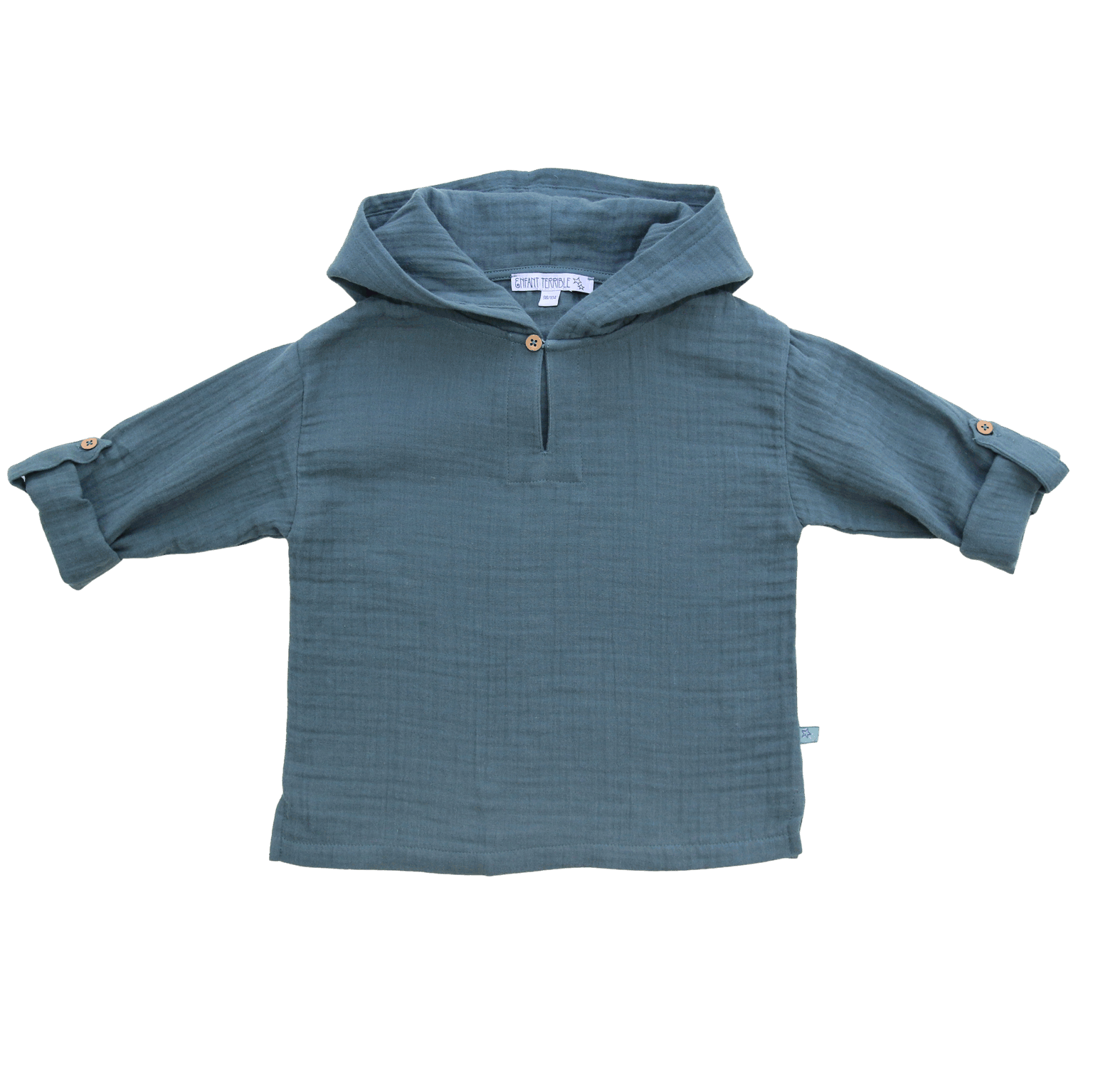 ENFANT TERRIBLE - Musselin Hoodie in sea green