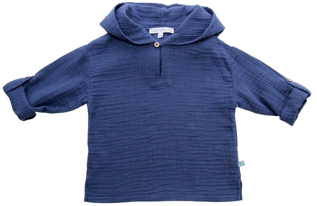 ENFANT TERRIBLE - Musselin Hoodie in navy REDUZIERT