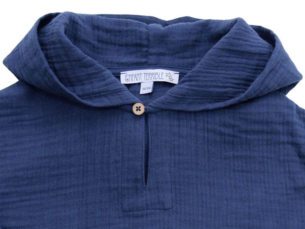 ENFANT TERRIBLE - Musselin Hoodie in navy REDUZIERT