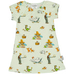 Kleid mit Pettersson und Findus Motiv in Farbe light green