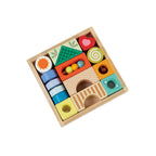 Classic World Holzklötze Entdecker: 18,3x18,3x4,3 cm / Ab 18 Monaten