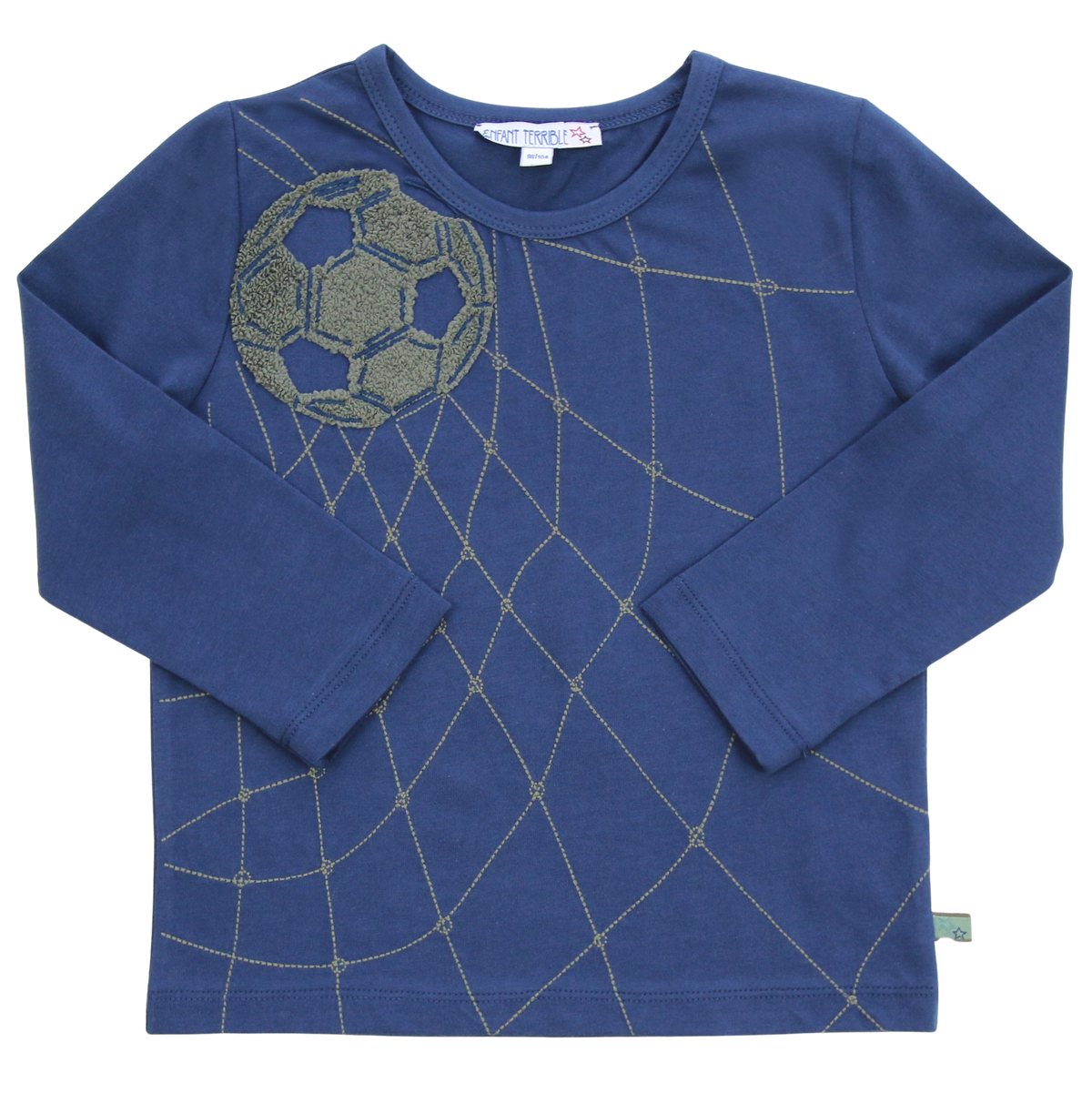 ENFANT TERRIBLE  Shirt mit Bouclé Fußballstickerei in midnight