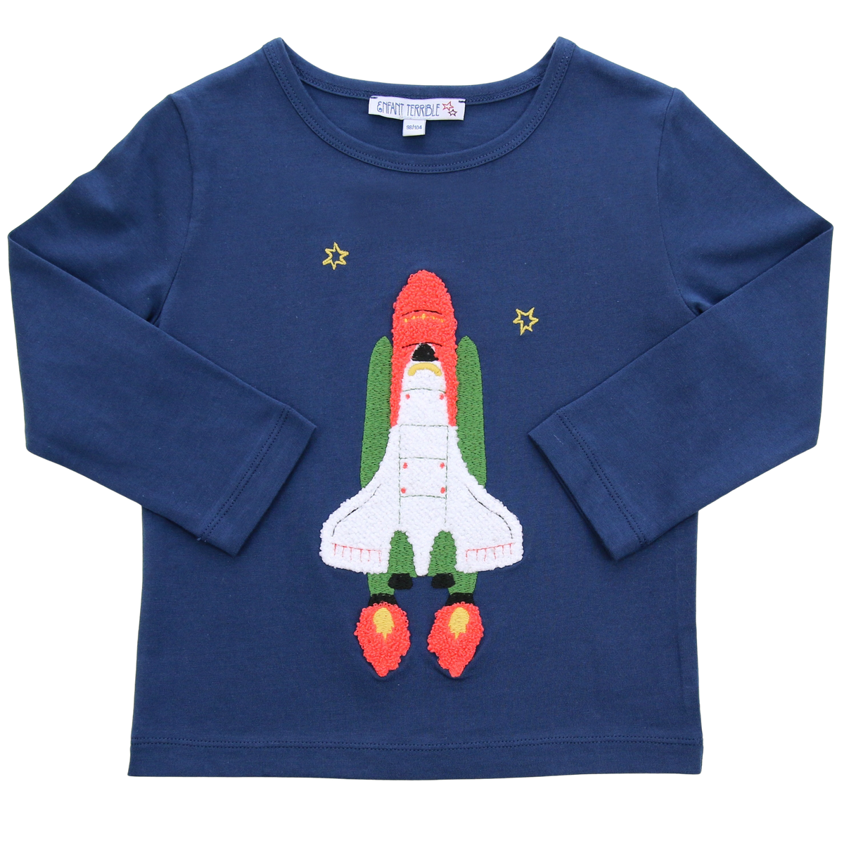 ENFANT TERRIBLE  Shirt mit Bouclé Raketenstickerei in midnight