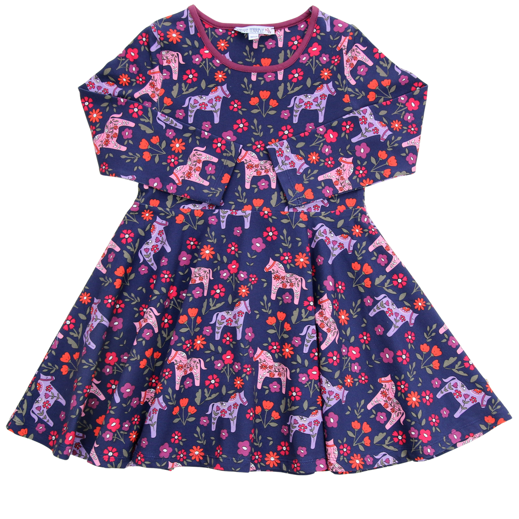 ENFANT TERRIBLE  Drehkleid mit Pferdedruck in midnight