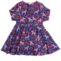 ENFANT TERRIBLE  Drehkleid mit Pferdedruck in midnight